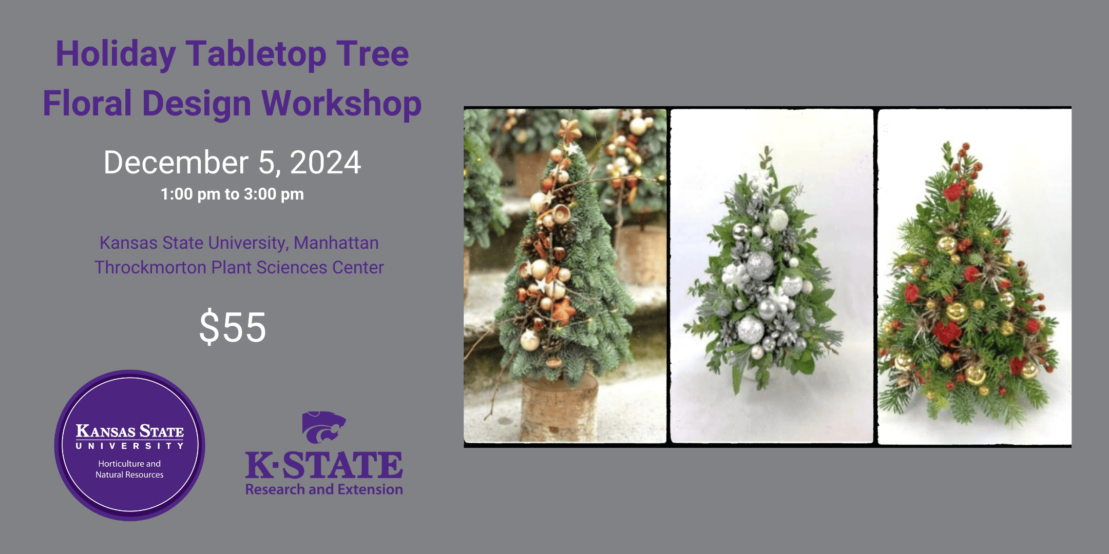 Holiday Tabletop Tree Floral Design Workshop